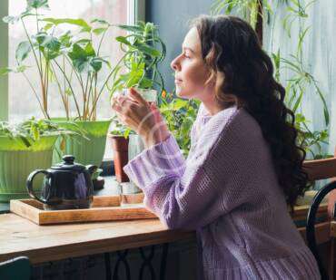 The moment of relaxation with tea
